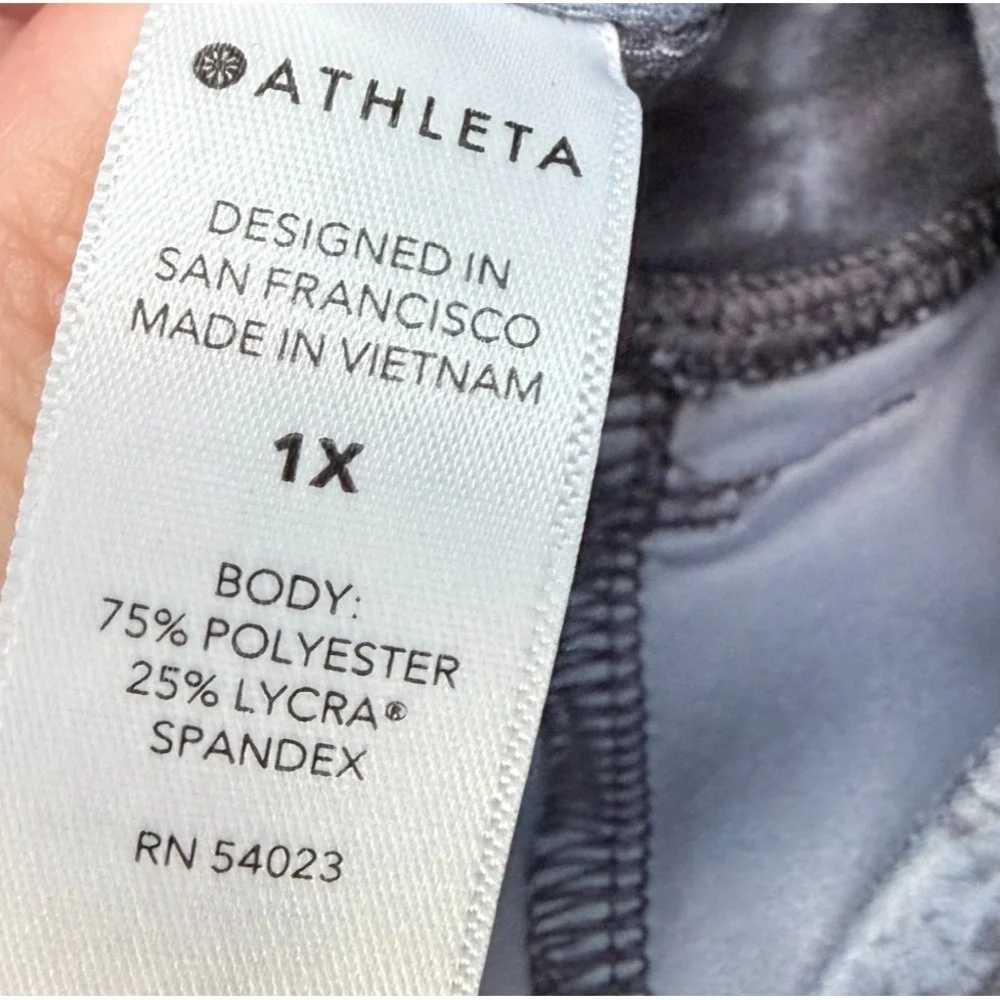 Athleta Salutation High Rise Blue Tie Dye Printed Joggers Sz 1X PLUS Lounge - Picture 5 of 8